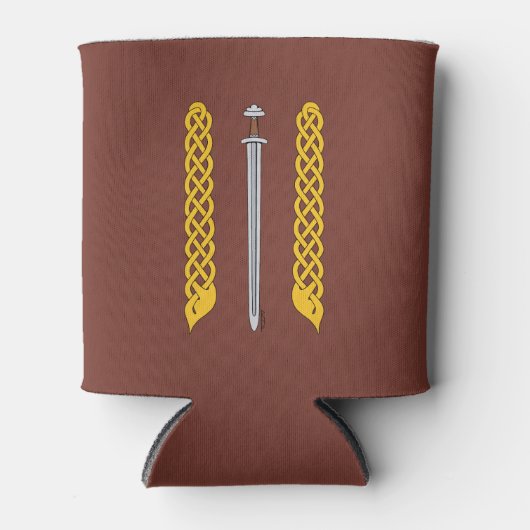 Viking Sword und Plaitwork Dosenkühler (Vorderseite)