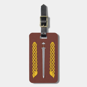 Viking Sword und Plaitwork Gepäckanhänger