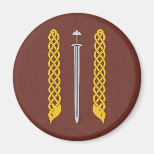 Viking Sword und Plaitwork Magnet