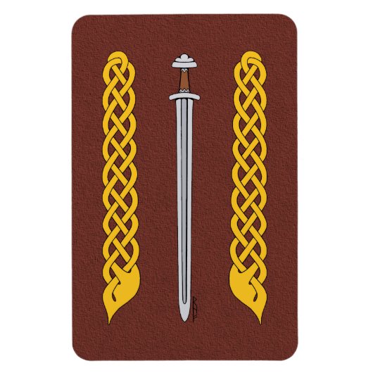 Viking Sword und Plaitwork Magnet (Vertikal)