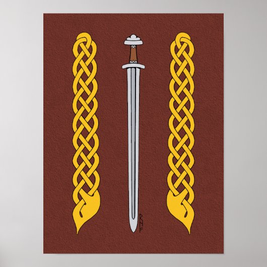 Viking Sword und Plaitwork Poster (Vorne)