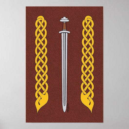 Viking Sword und Plaitwork Poster (Vorne)