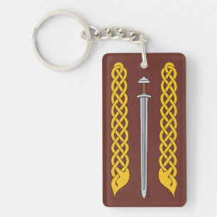 Viking Sword und Plaitwork Schlüsselanhänger