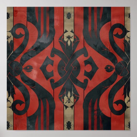 Viking Themed komplexe Muster Poster (Vorne)