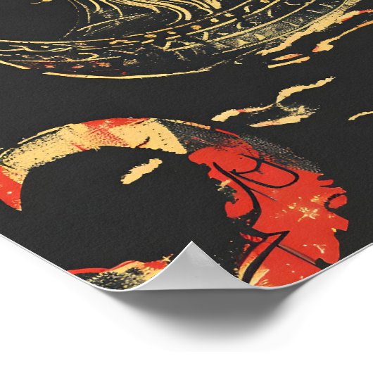 Viking Themed Ocean Scene Poster (Ecke)