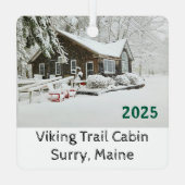 Viking Trail Christmas Ornament Aus Metall (Rückseite)