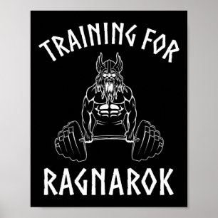 Viking Training für Ragnarok Shirt Norse Gym Poster