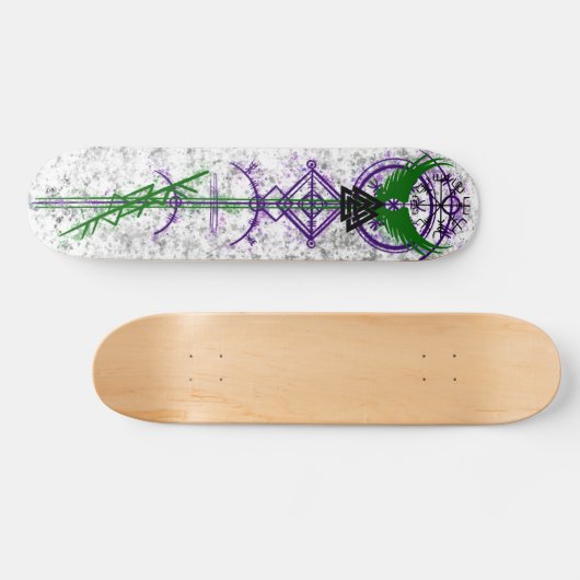Viking Trash Pop Design Skateboard (Horizontal)