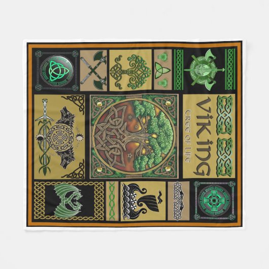Viking Tree Fleecedecke (Vorderseite (Horizontal))