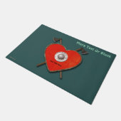 Viking Valentine Fußmatte (Schrägansicht)