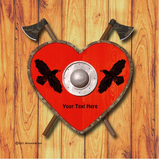 Viking Valentine - Raven Freistehende Fotoskulptur (Vorne)