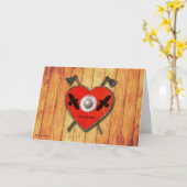 Viking Valentine - Raven Karte (Gelbe Blume)