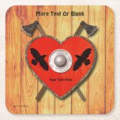 Viking Valentine - Raven Rechteckiger Pappuntersetzer (Vorderseite)