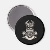 Viking Valhalla Norse Mythology Ax Norwegen Gesche Magnet (Vorderseite/Rückseite)