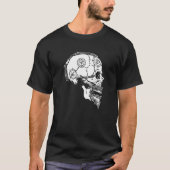 Viking Valhalla Skull Norse Mythology Braided Hair T-Shirt (Vorderseite)