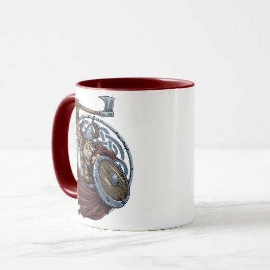 Viking Valhalla Warrior Tasse (Vorderseite Links)