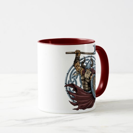 Viking Valhalla Warrior Tasse (VorderseiteRechts)
