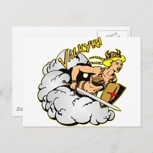 Viking Valkyri Postkarte (Vorne/Hinten)