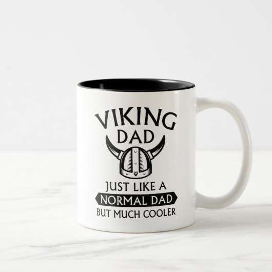 Viking Vater Zweifarbige Tasse (Rechts)
