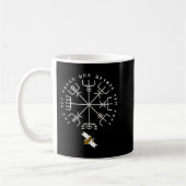 Viking Vegvisier Rune and Raven Kaffeetasse (Links)