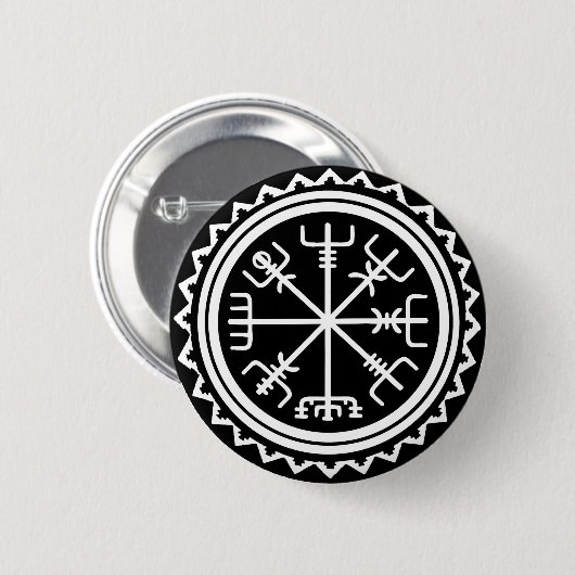 Viking Vegvisir Compass Button (Vorne & Hinten)