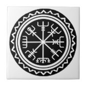 Viking Vegvisir Compass Fliese (Vorderseite)