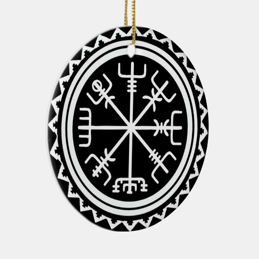 Viking Vegvisir Compass Keramik Ornament (Rechts)