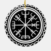 Viking Vegvisir Compass Keramik Ornament (Hinten)