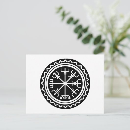 Viking Vegvisir Compass Postkarte (Stehend Vorderseite)