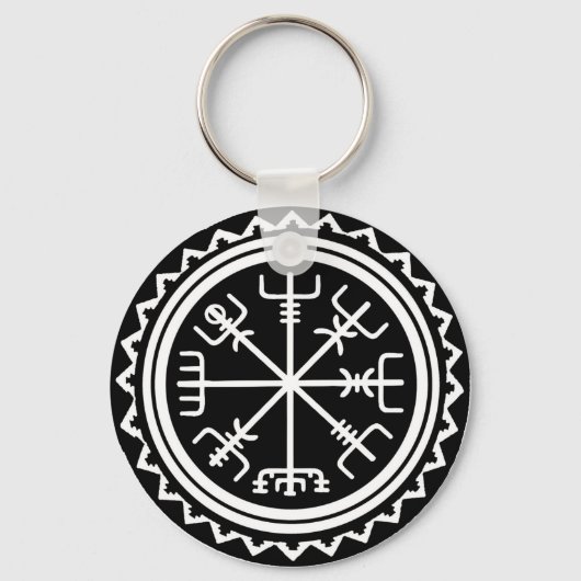 Viking Vegvisir Compass Schlüsselanhänger (Vorderseite)