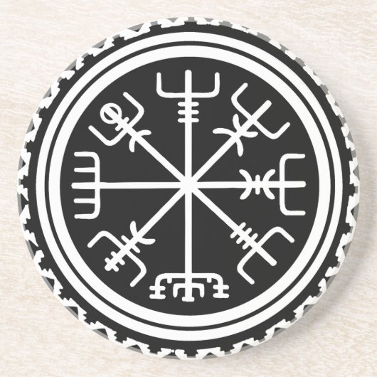 Viking Vegvisir Nautical Compass Getränkeuntersetzer (Vorne)