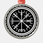Viking Vegvisir Nautical Compass Ornament Aus Metall (Vorne)