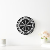 Viking Vegvisir Nautical Compass Runde Wanduhr (Zuhause)