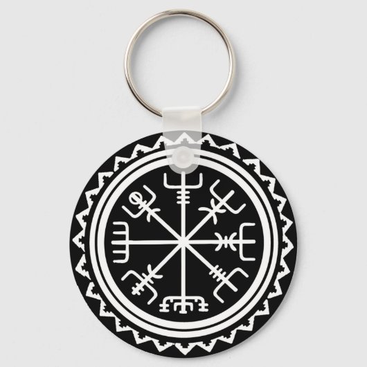 Viking Vegvisir Nautical Compass Schlüsselanhänger (Vorderseite)