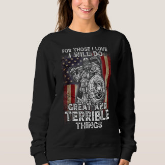 Viking Warrior 4. Juli Patriotic Usa Independe Sweatshirt