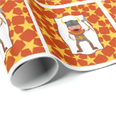 Viking Warrior Boy Birthday Party Geschenkpapier (Rolleneckpunkt)