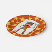 Viking Warrior Boy Birthday Party Pappteller (Schrägansicht)