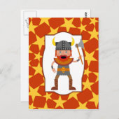 Viking Warrior Boy Birthday Party Postkarte (Vorne/Hinten)