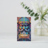 Viking Warrior Business Card Visitenkarte (Stehend Vorderseite)