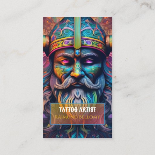 Viking Warrior Business Card Visitenkarte (Vorderseite)