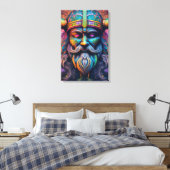 Viking Warrior Canvas Print Leinwanddruck (Insitu (Schlafzimmer))