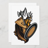 Viking Warrior Einladung (Vorne/Hinten)