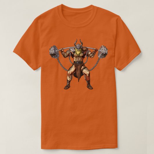 Viking Warrior Gym Bodybuilder T-Shirt (Design vorne)