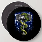 Viking Warrior Hammer Button (Vorne & Hinten)