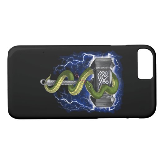 Viking Warrior Hammer Case-Mate iPhone Hülle (Rückseite (Horizontal))