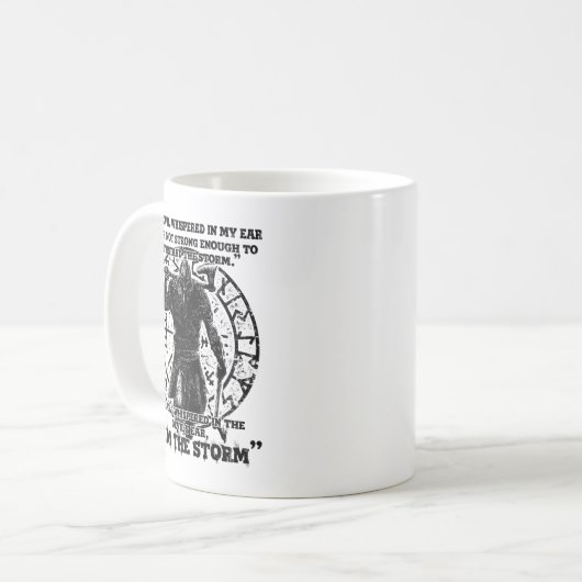 Viking Warrior I bin der Sturm Kaffeetasse (Vorderseite Links)