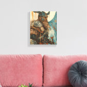 Viking Warrior Illustration Leinwanddruck (Insitu (Wohnzimmer))