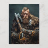 Viking Warrior in Authentic Attire Postkarte (Vorderseite)