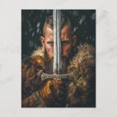 Viking Warrior in Authentic Attire Postkarte (Vorderseite)