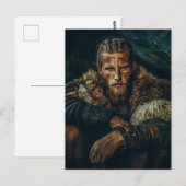 Viking Warrior in Authentic Attire Postkarte (Vorne/Hinten)